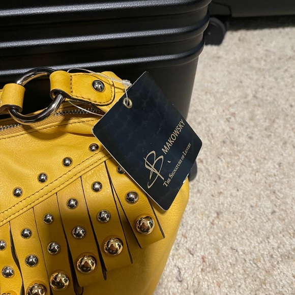 Yellow Studded Women's Bag - Picture 2 of 4